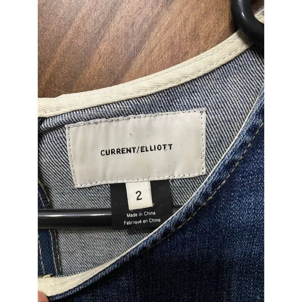 Current/Elliott Jean Denim Mini Shift Dress Sz 2